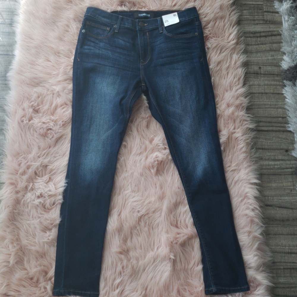 Express Midrise Dark Denim Leggings